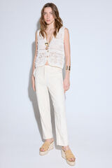 Slowlove Calças jacquard Branco