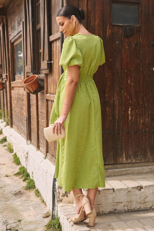 Pol&iacute;n Et Moi Vestido con lazo pistacho Verde