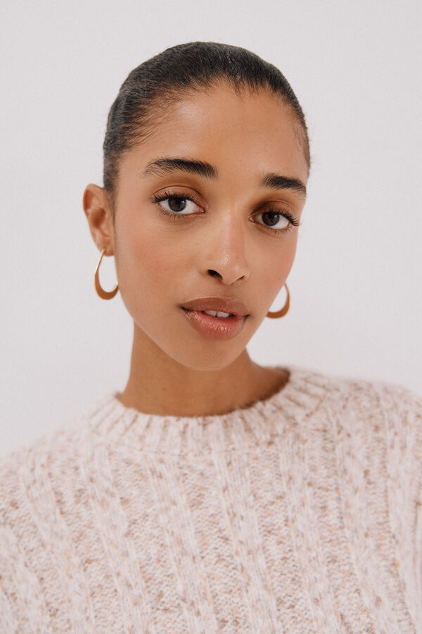 Cortefiel Jersey punto torzales Marfil