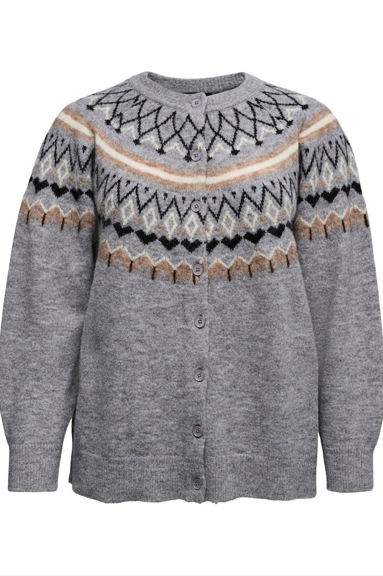 Vero Moda Curve C&aacute;rdigan de punto greca talla grande