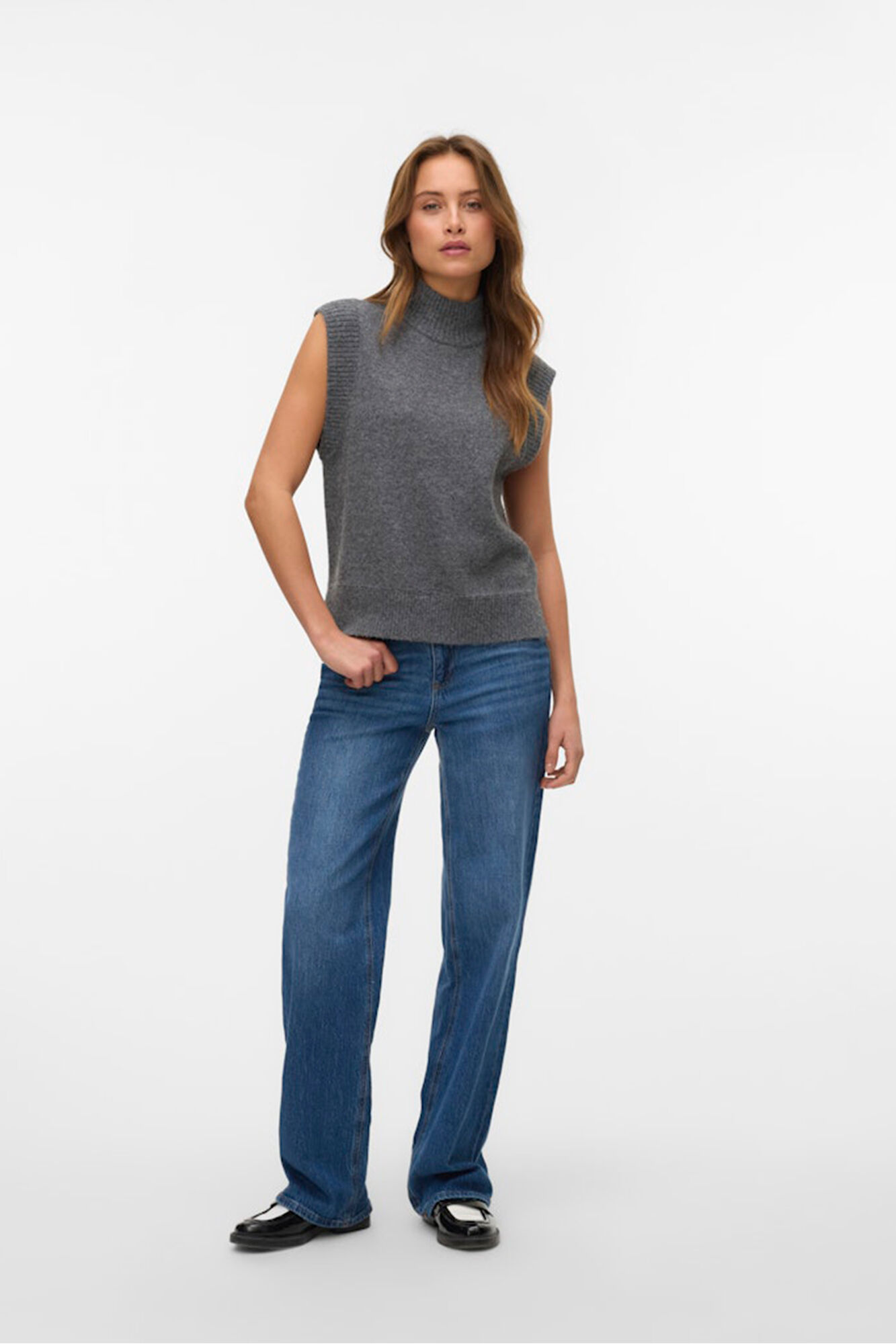 Vero Moda Chaleco de punto cuello alto