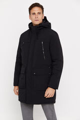 Cortefiel Parka larga Negro