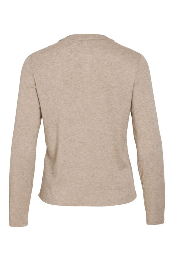 Vila C&aacute;rdigan de punto abotonado Marr&oacute;n