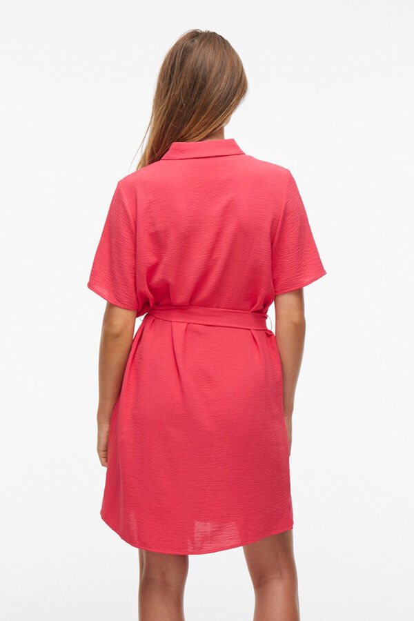 Vila Vestido camisero corto Rojo