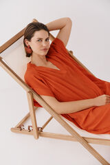 Cortefiel Caftan colorido largo Vermelho