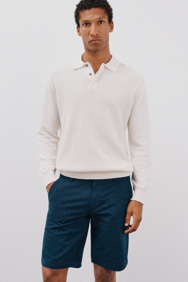 Cortefiel Bermudas Oxford cal&ccedil;as chino Azul