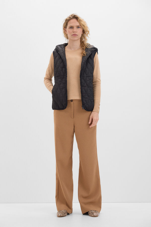 Cortefiel Chaleco ultrafino acolchado Negro