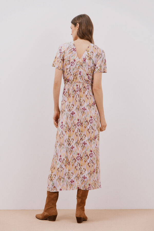 Cortefiel Vestido largo estampado Multicolor