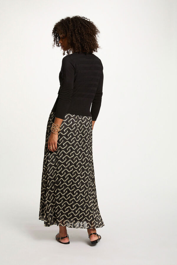 Morgan Falda larga plisada Multicolor