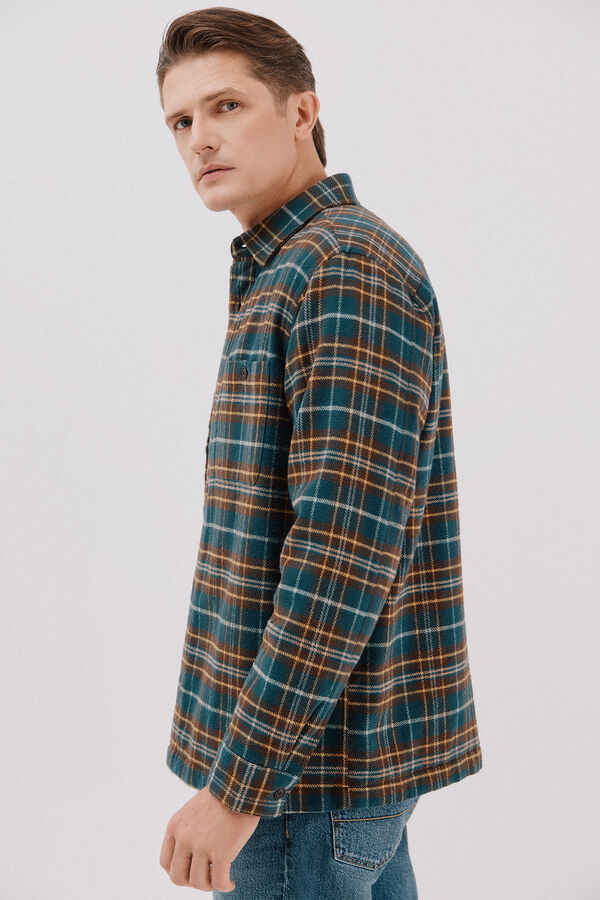 Cortefiel Sobrecamisa acolchada Verde oscuro