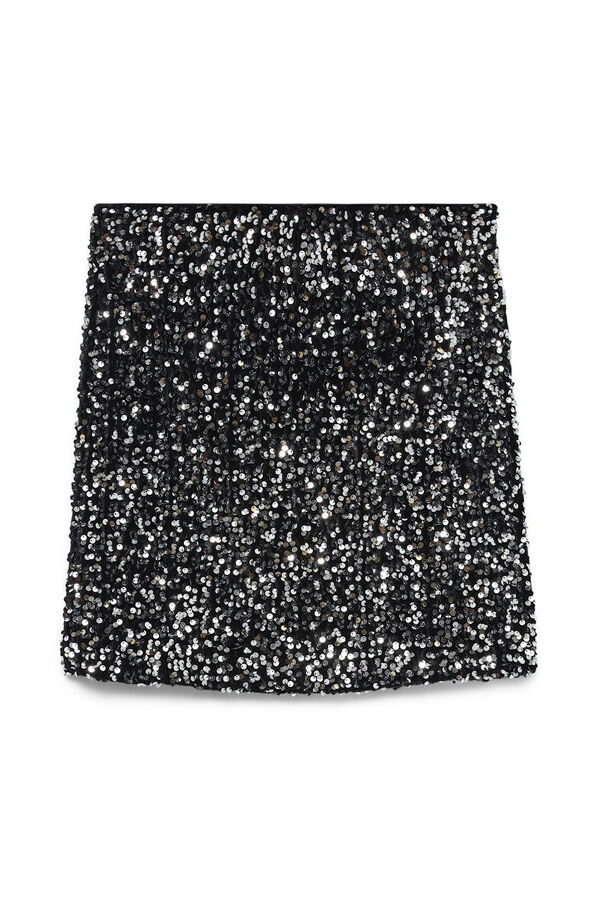 Vero Moda Falda corta lentejuelas Negro
