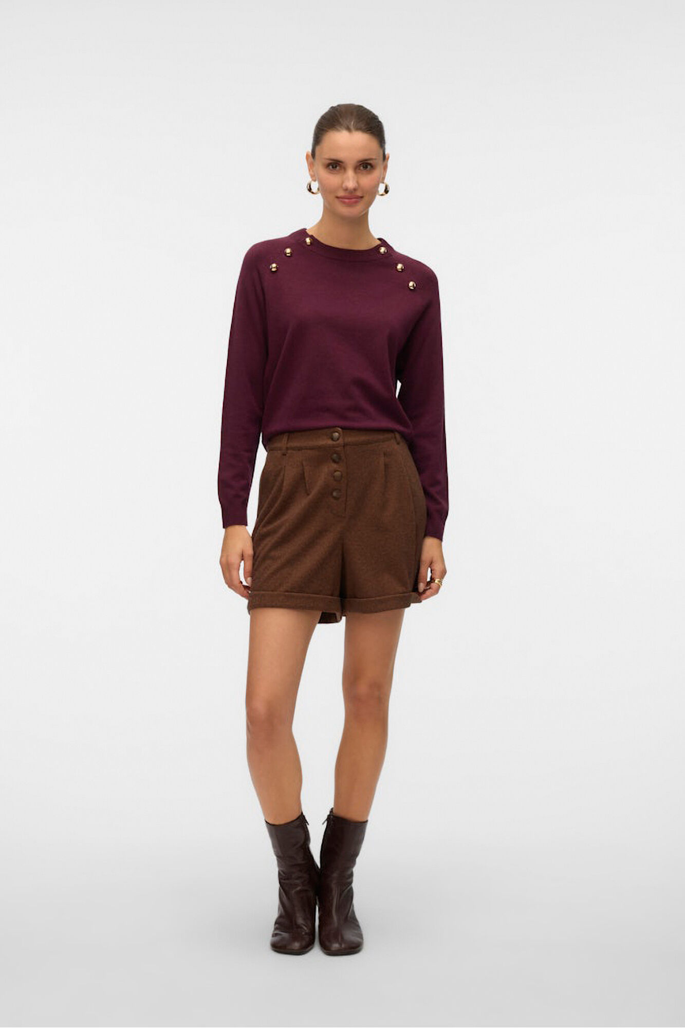 Vero Moda Jersey de punto botones dorados