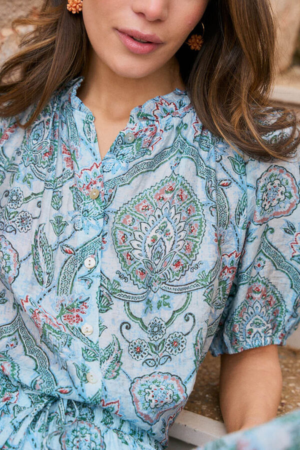 Pol&iacute;n Et Moi Camisa estampado Lirel Azul