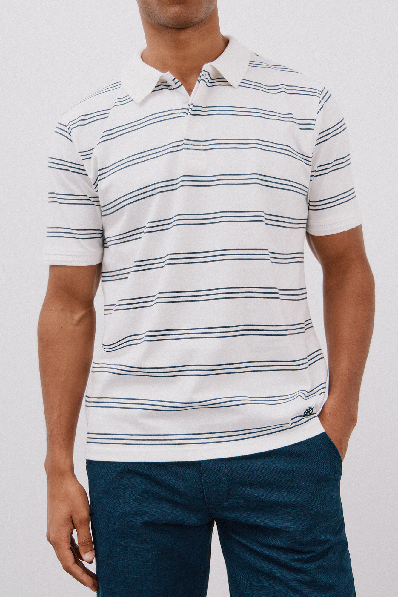 Cortefiel polo de rayas cuello estructura
