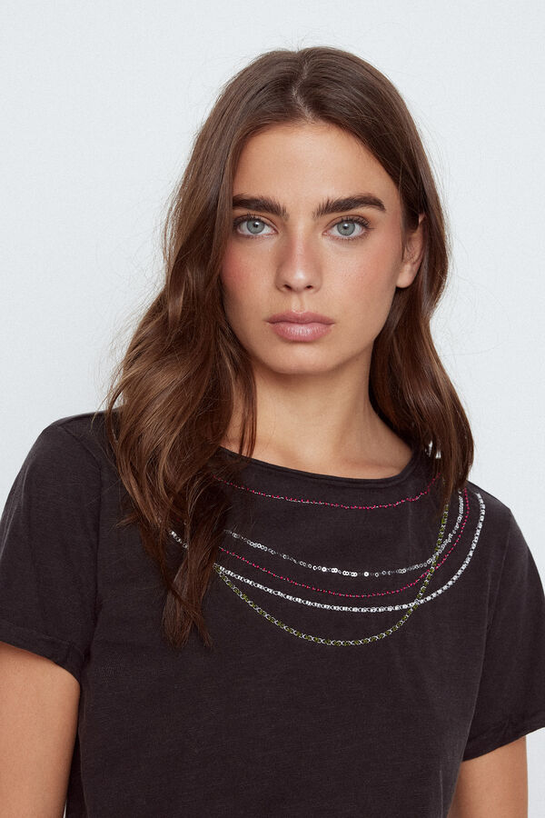 Slowlove Camiseta algod&oacute;n manga corta Gris