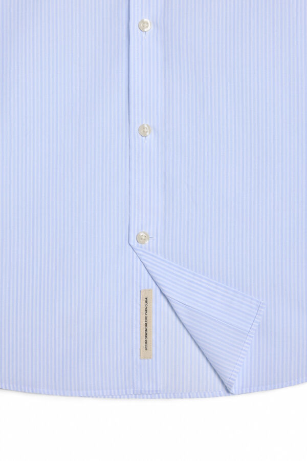 OOTO Camisa riscas manga comprida Azul