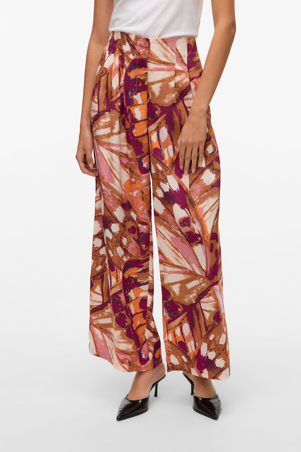 Vero Moda Pantalón fluido largo Castanho