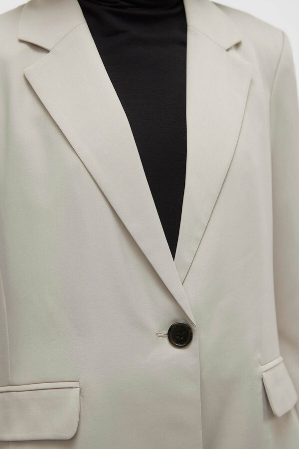 Vero Moda Blazer oversized manga comprida de mulher Cinzento