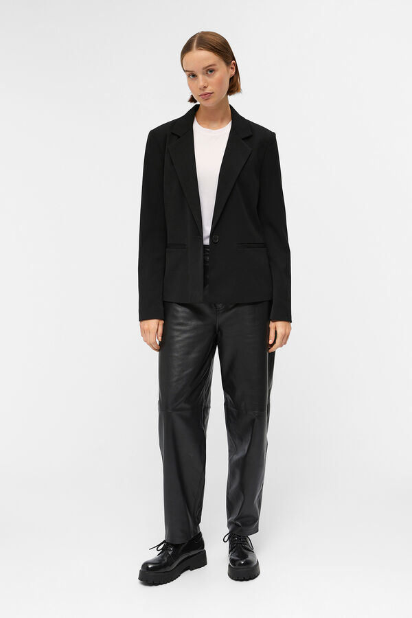Object Blazer entallada manga larga Negro