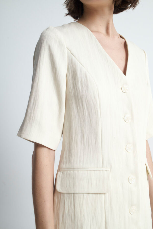 Object Vestido com corte blazer Tostado