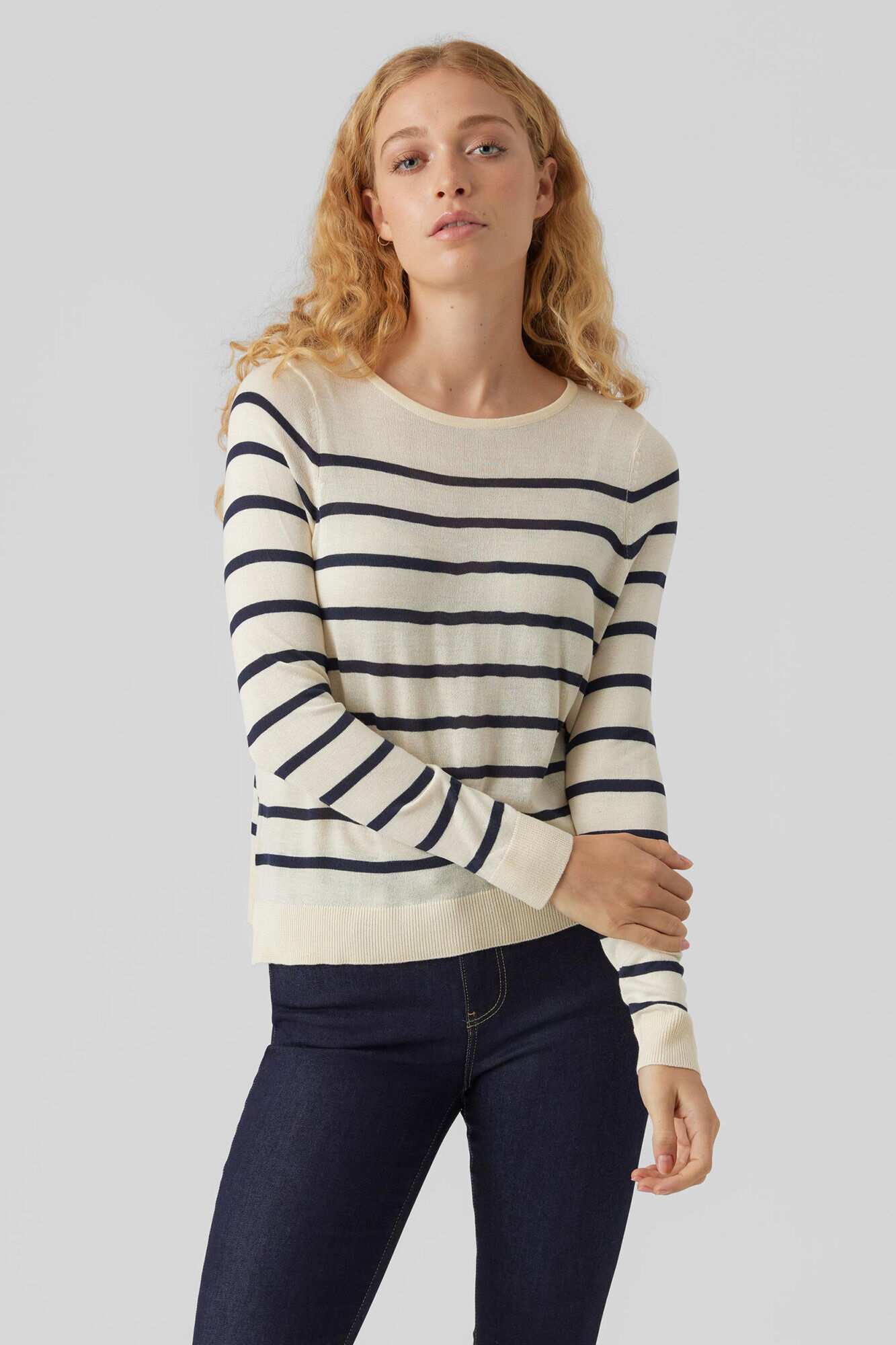 Vero Moda Jersey fino de cuello redondo