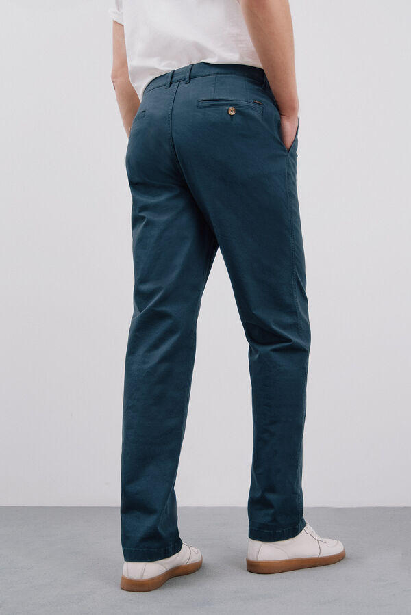Cortefiel Pantal&oacute;n chino straight fit Azul oscuro