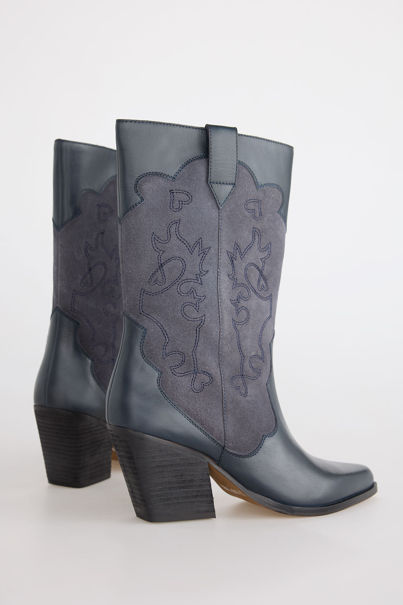 Slowlove Bota de pele e croute