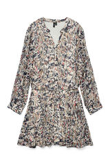 Vero Moda Curve Vestido curto estampado cintura subida Branco