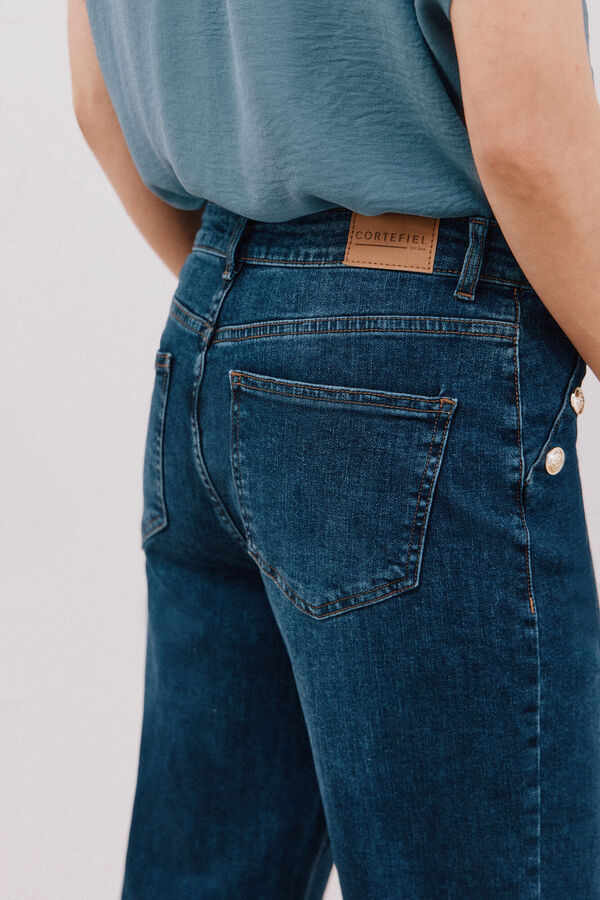 Cortefiel Pantalones buttons Azul