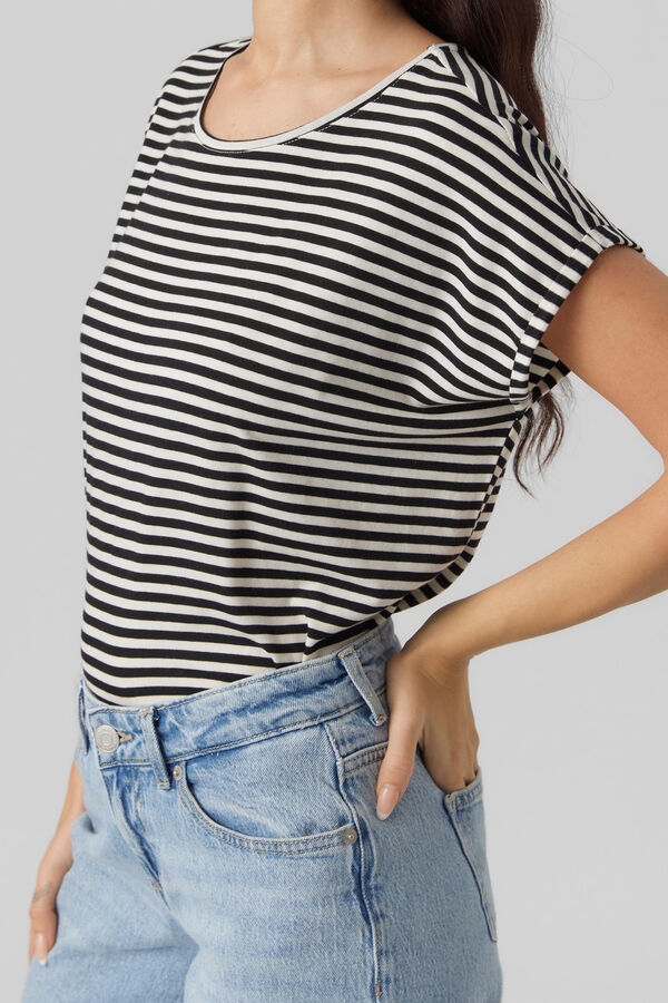 Vero Moda Camiseta b&aacute;sica manga corta Negro