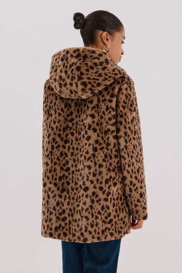 Cortefiel Abrigo efecto doble faz reversible Beige