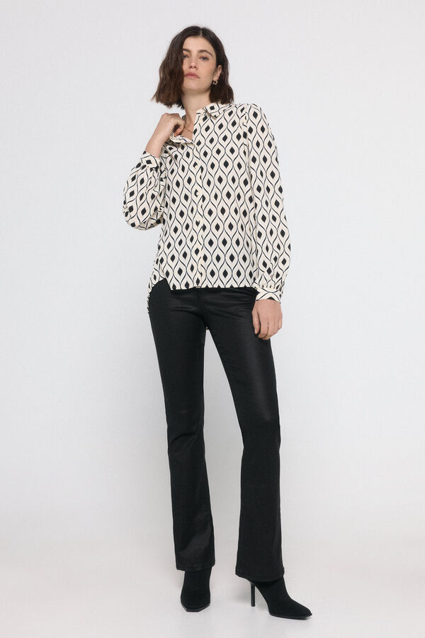 Vero Moda Camisa manga larga estampada Gris