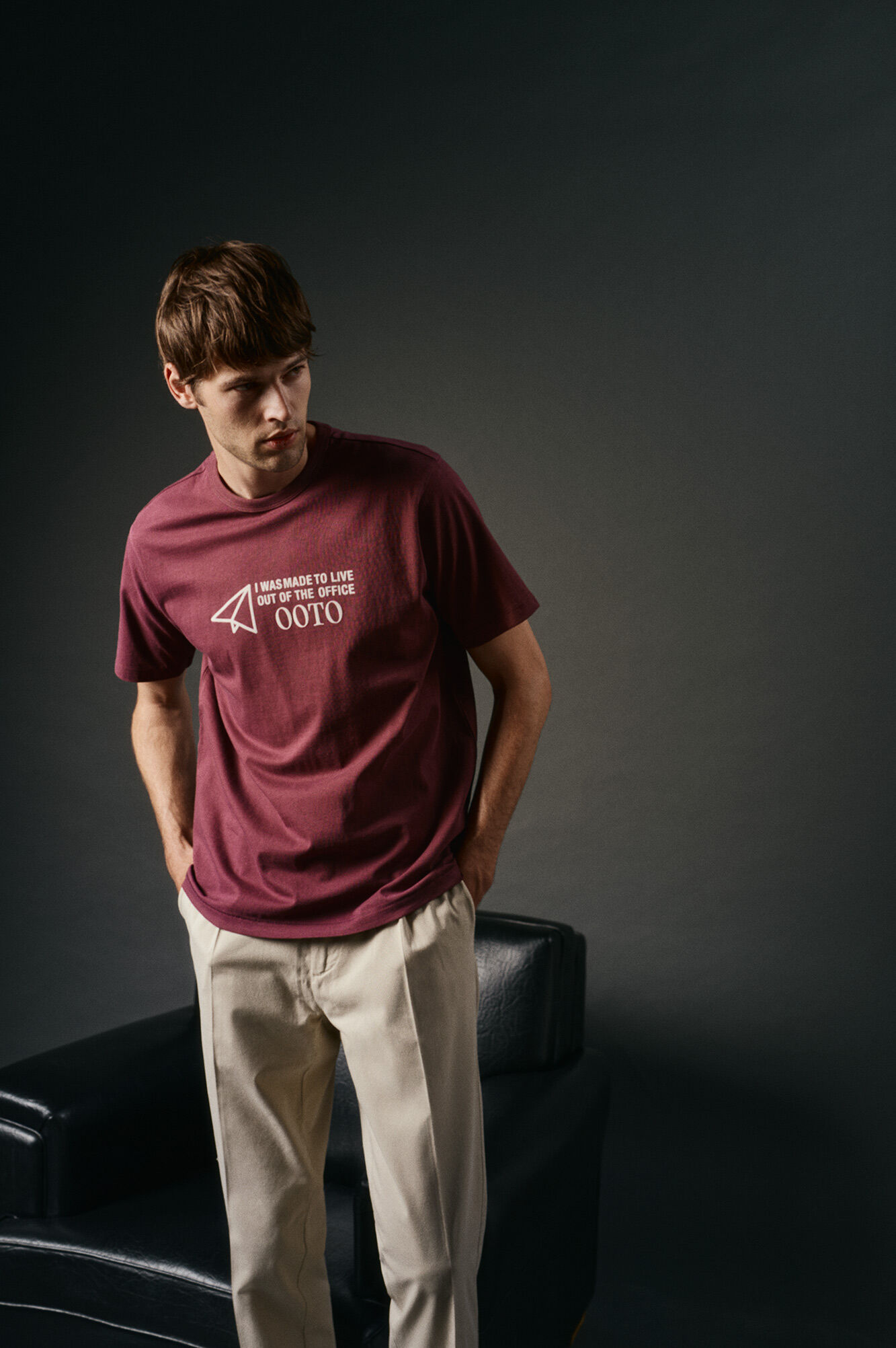 OOTO Camiseta gr&aacute;fica lavada