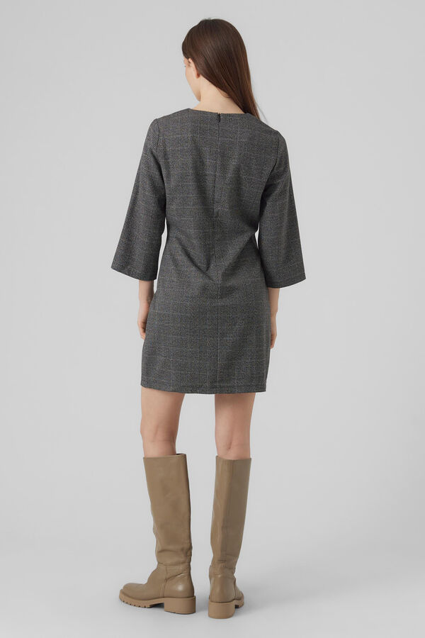 Vero Moda Vestido curto de manga 3/4 Cinzento