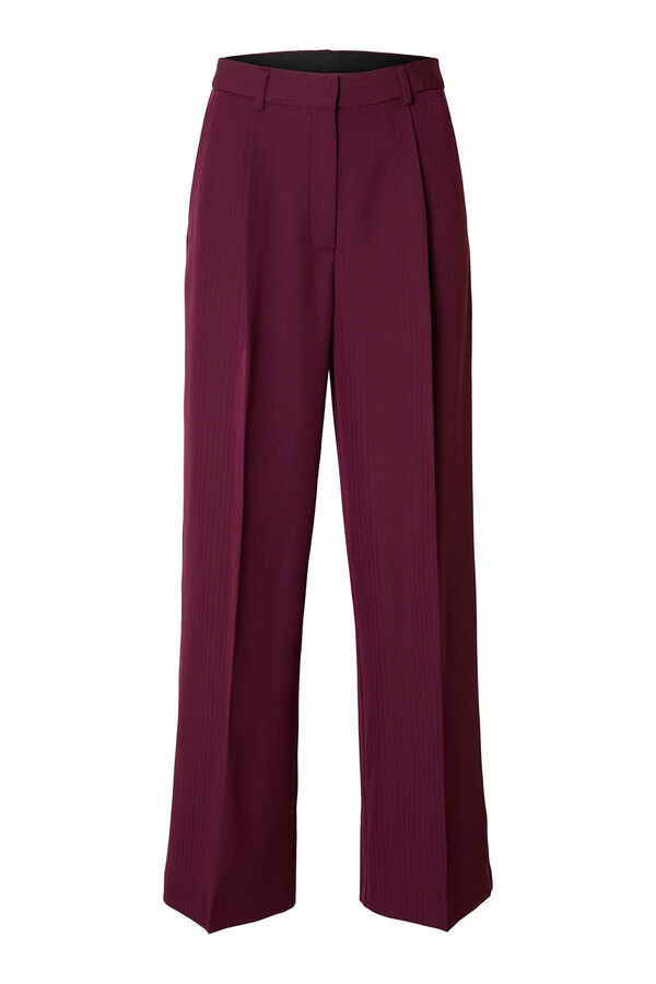 Selected Pantal&oacute;n traje pinzas. Morado