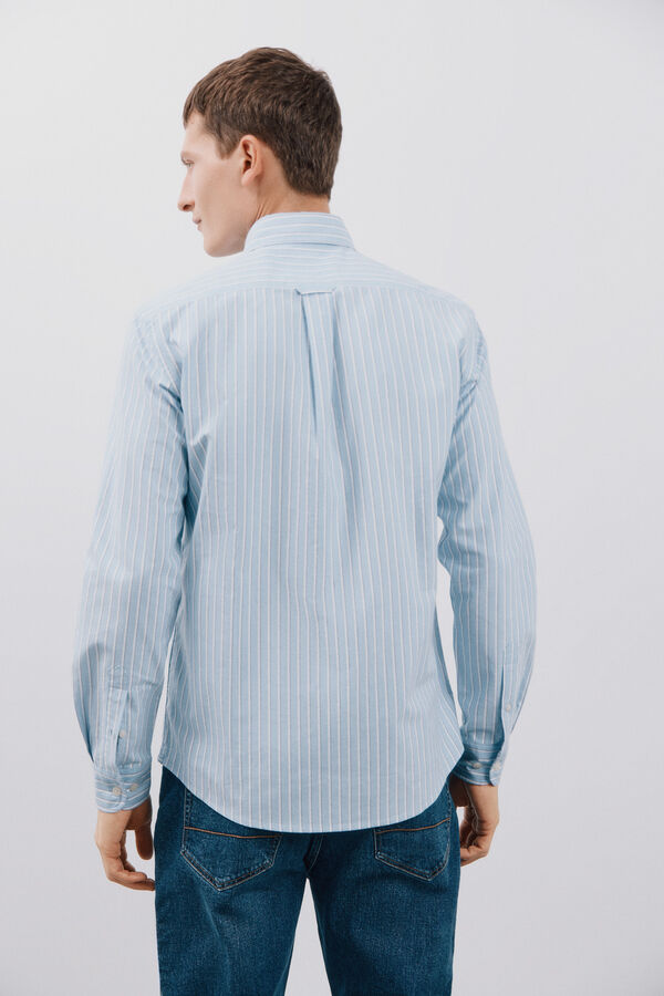 Cortefiel Camisa oxford rayas Azul