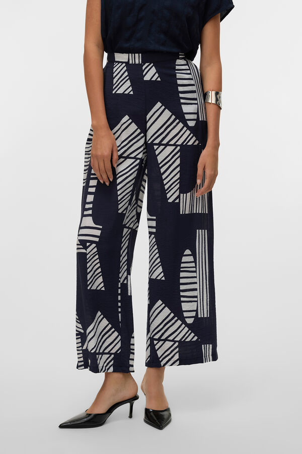 Vero Moda Pantal&oacute;n largo fluido Azul oscuro