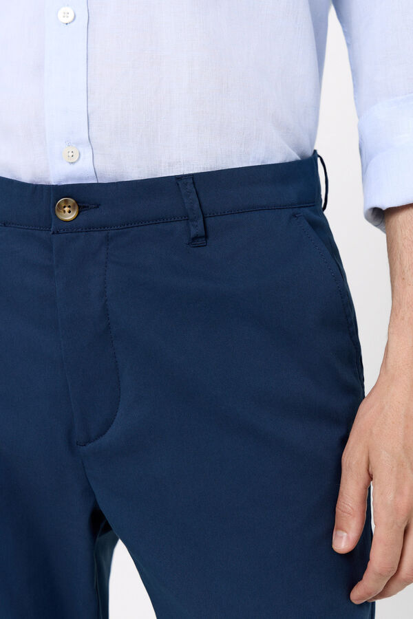 Cortefiel Pantal&oacute;n chino slim fit Azul marino