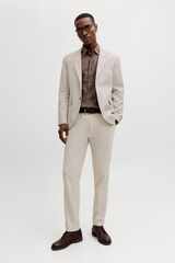 Jack & Jones Pantal&oacute;n vestir lino Beige