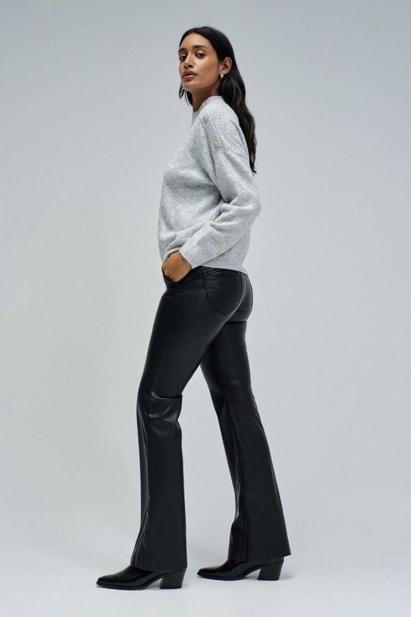 Salsa Jeans Jersey de punto con l&uacute;rex Gris