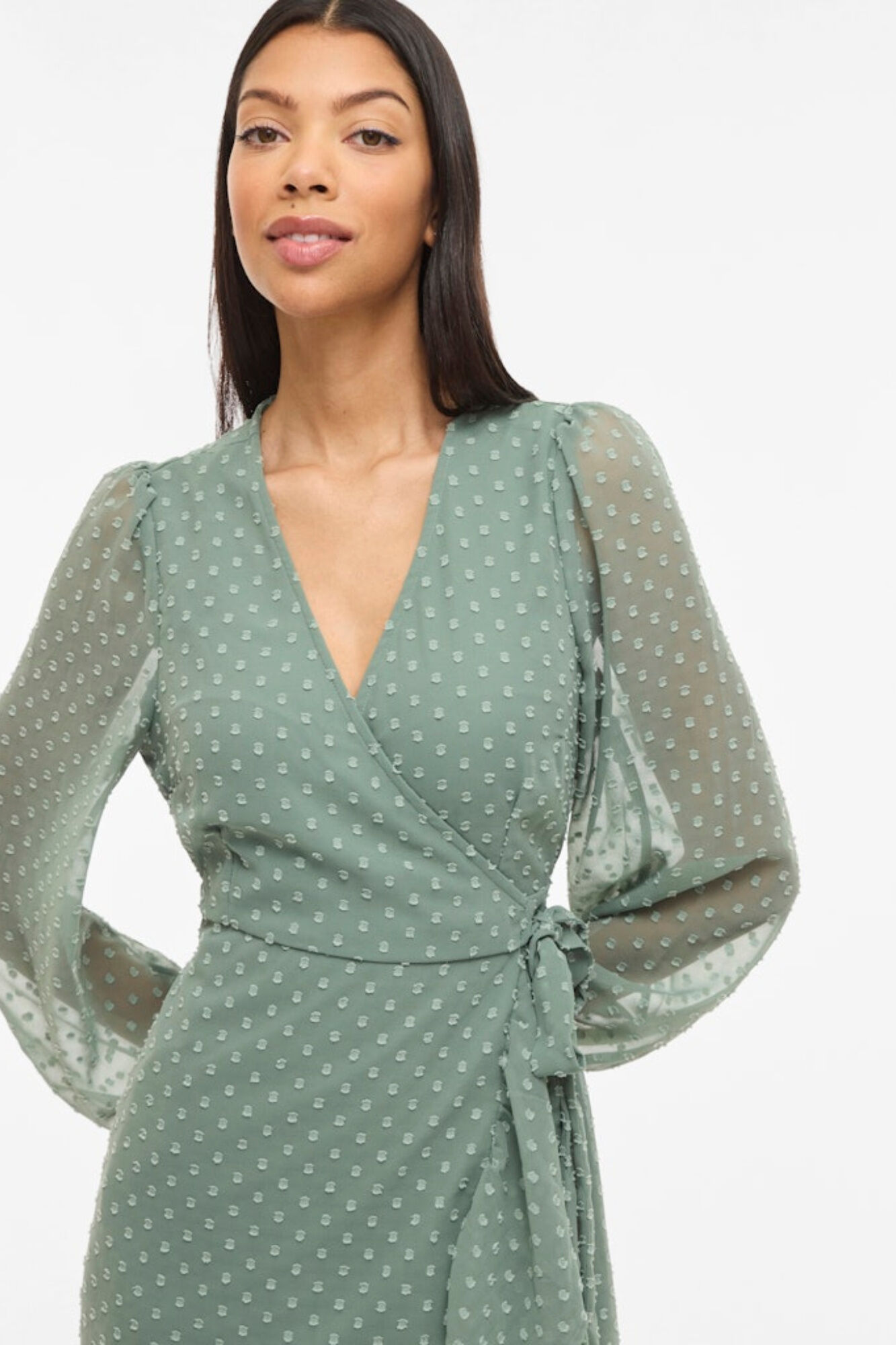 Vila Vestido comprido midi de plumeti