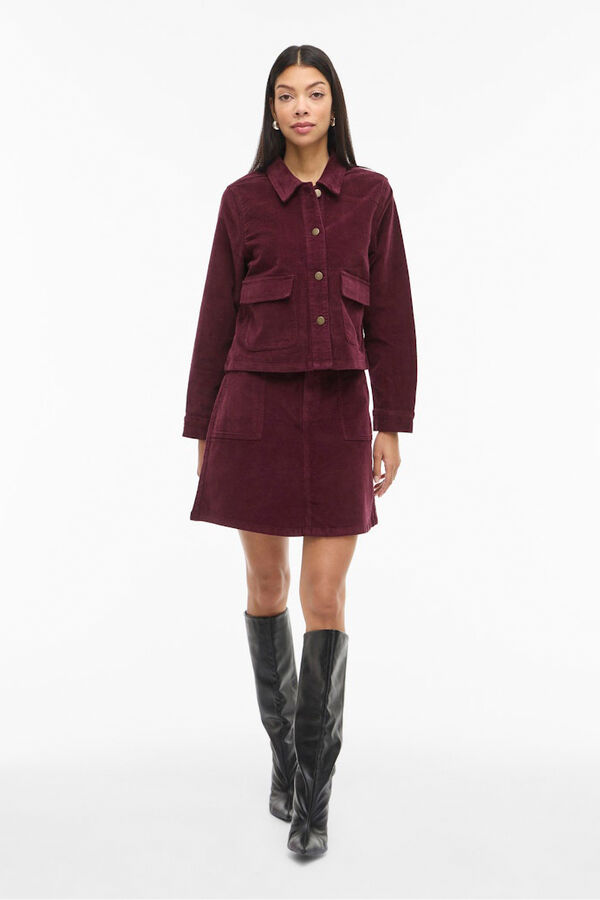 Vila Chaqueta corta de pana Morado