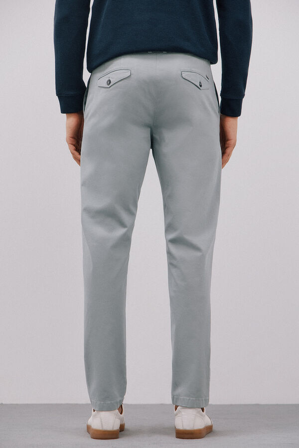 Cortefiel Calças calças chino afuniladas com pinças Azul