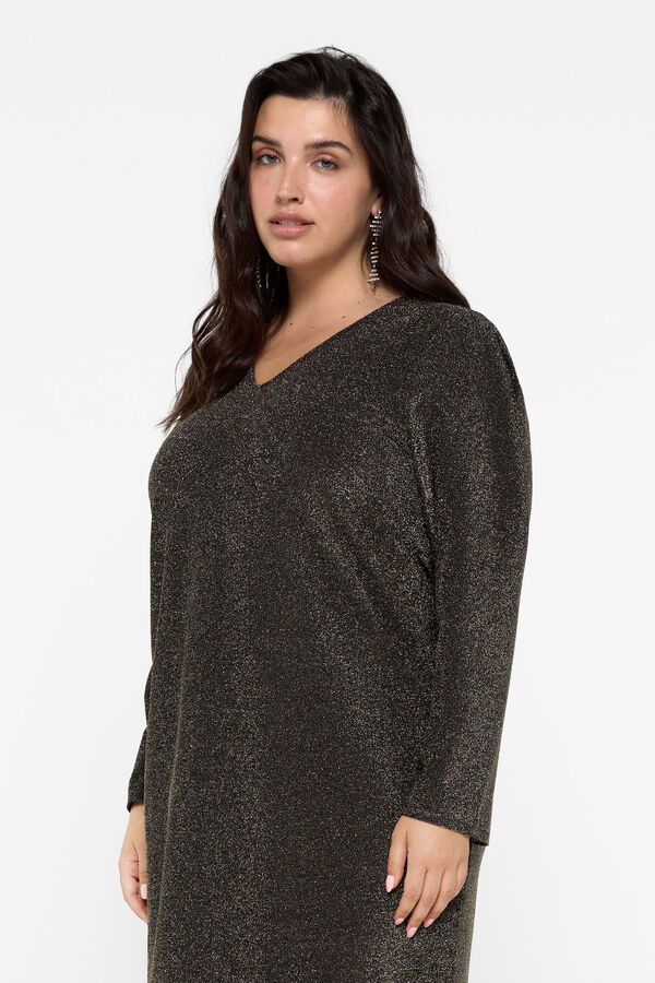 Vero Moda Curve Vestido curto plus size de lurex Preto