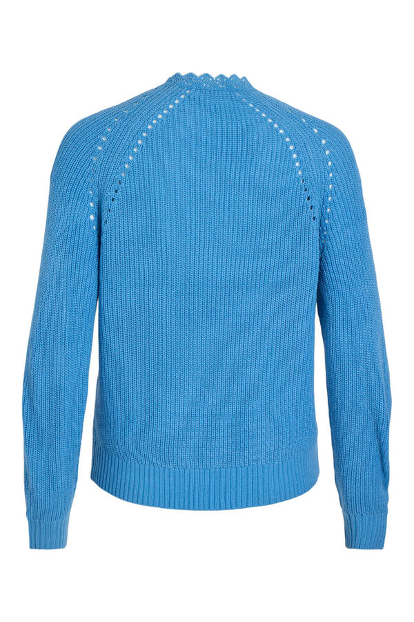 Vila Jersey de punto con encaje Turquesa