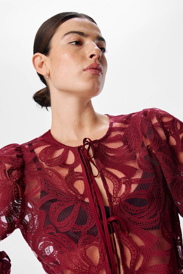 Object Blusa bordada de manga larga Morado