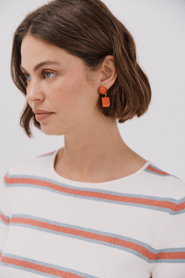 Cortefiel Jersey rayas multicolor Coral