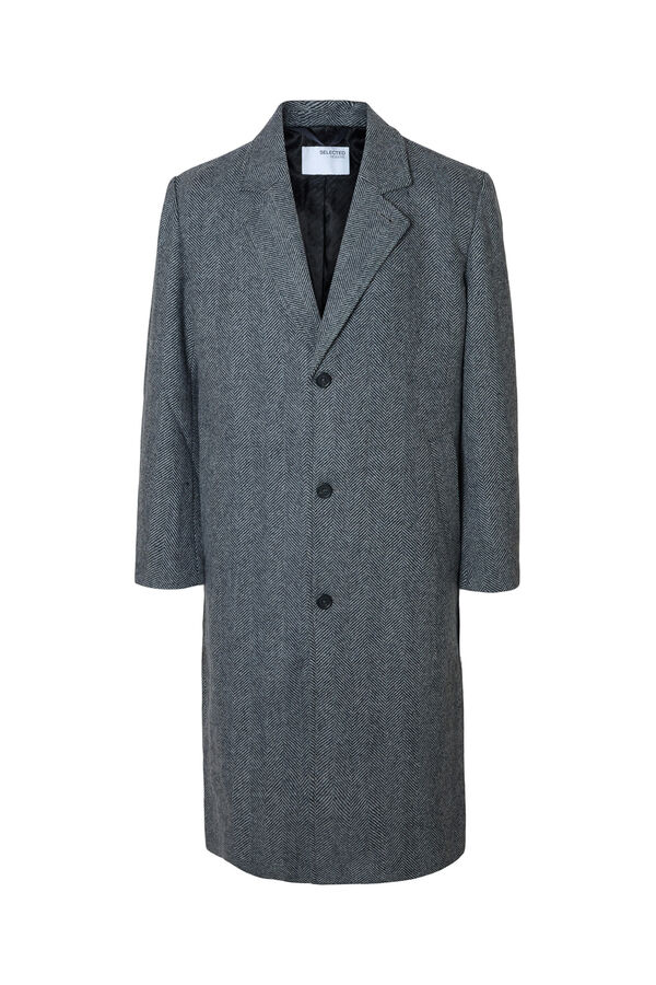 Selected Abrigo largo lana Gris oscuro