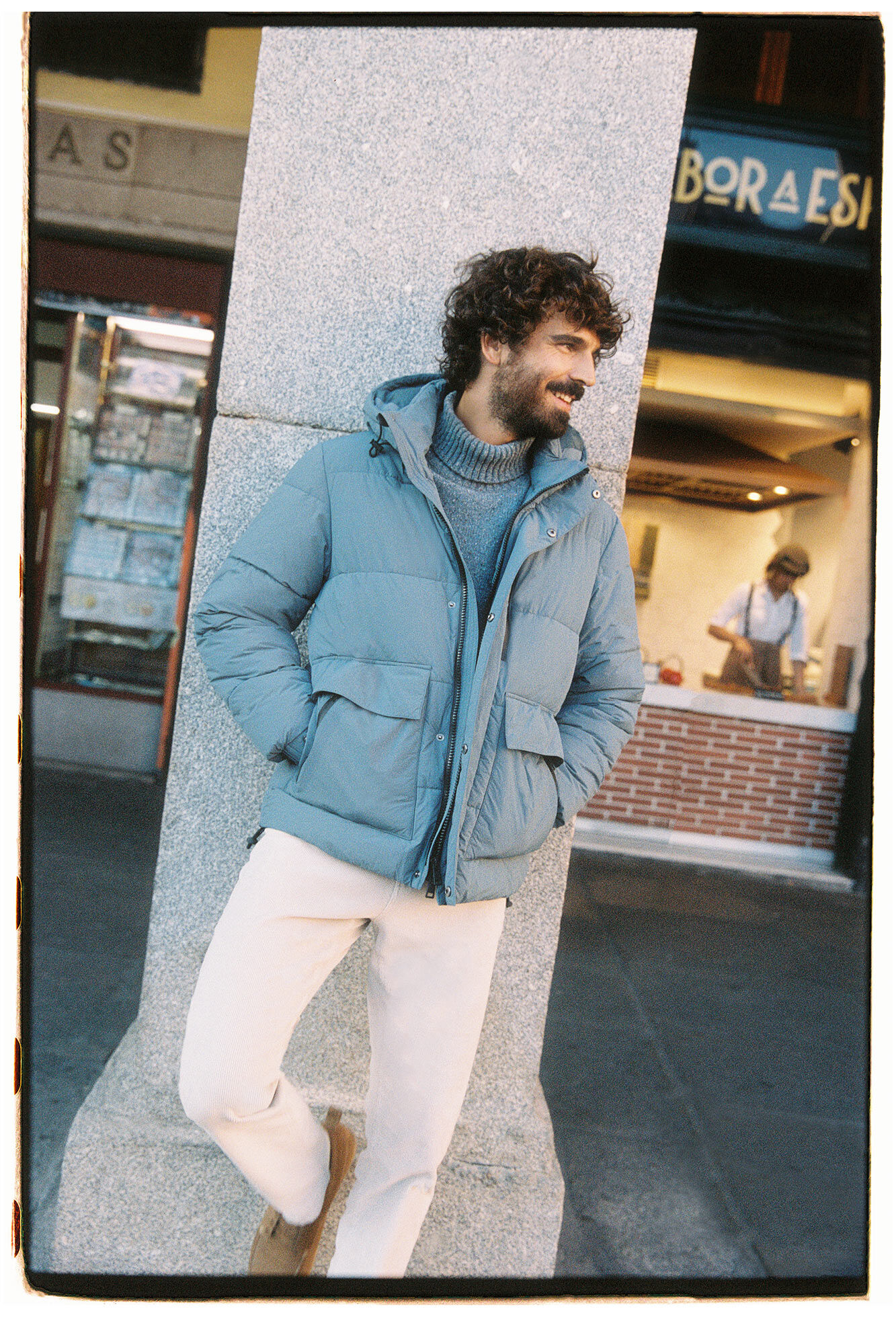 OOTO Chaqueta larga acolchada cremallera