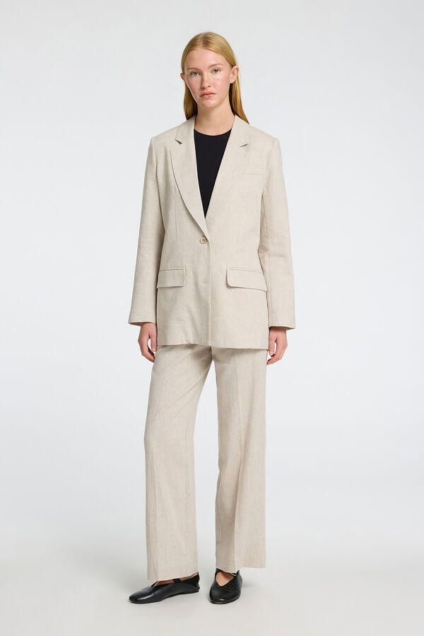 Selected Americana de lino Relaxed Fit Beige